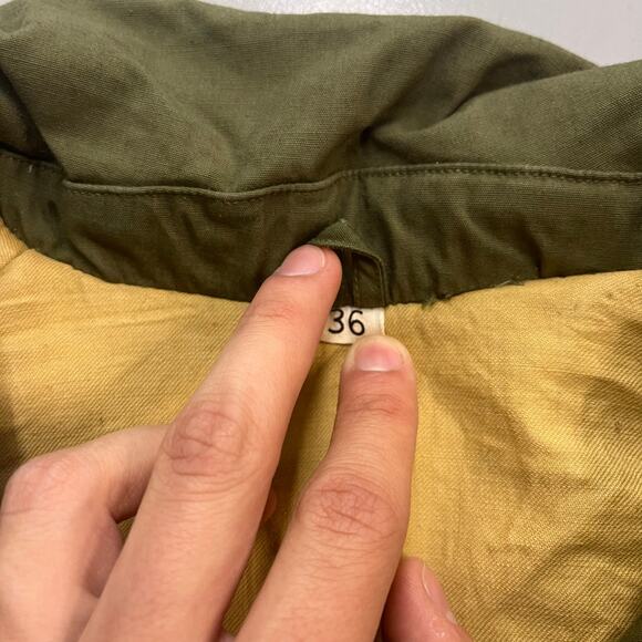 Vintage 40s WW2 Jeep Coat Mackinaw Green Jacket Patches M1938 SZ M/L - Picture 3 of 6